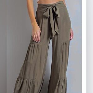 Tiered Wide Leg Pants